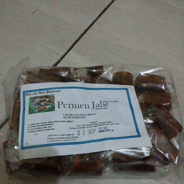 

PERMEN JAHE HERBAL FADHILAH 250 gr permen jahe pekalongan