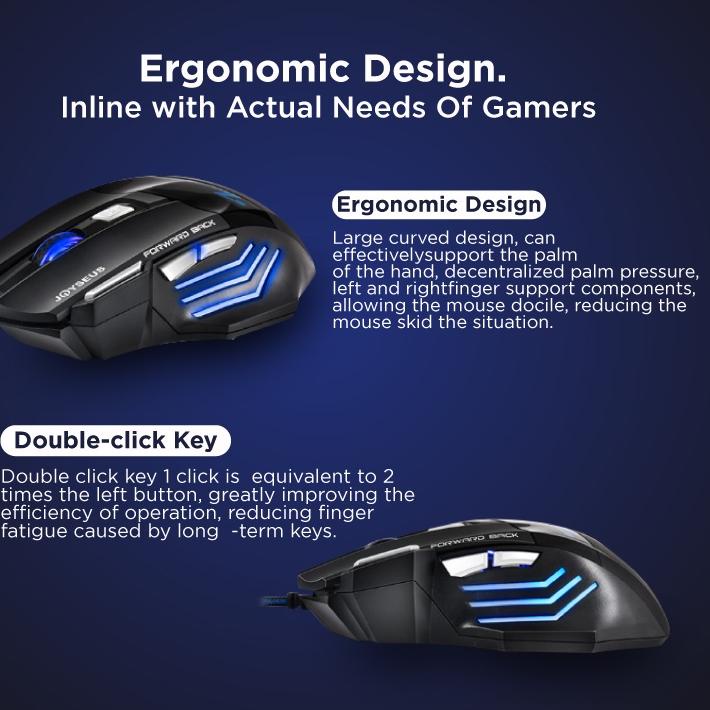 ◙ RGB Professional Gaming Mouse JOYSEUS 3200DPI LED USB Wired - MS0007 ✼