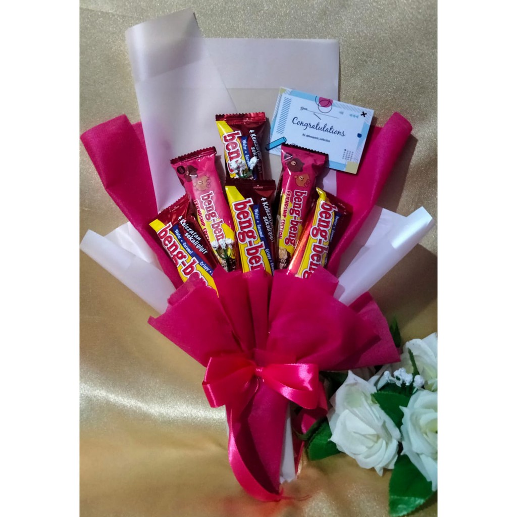 

Buket Snaack beng-beng (wajib membeli dus packing )