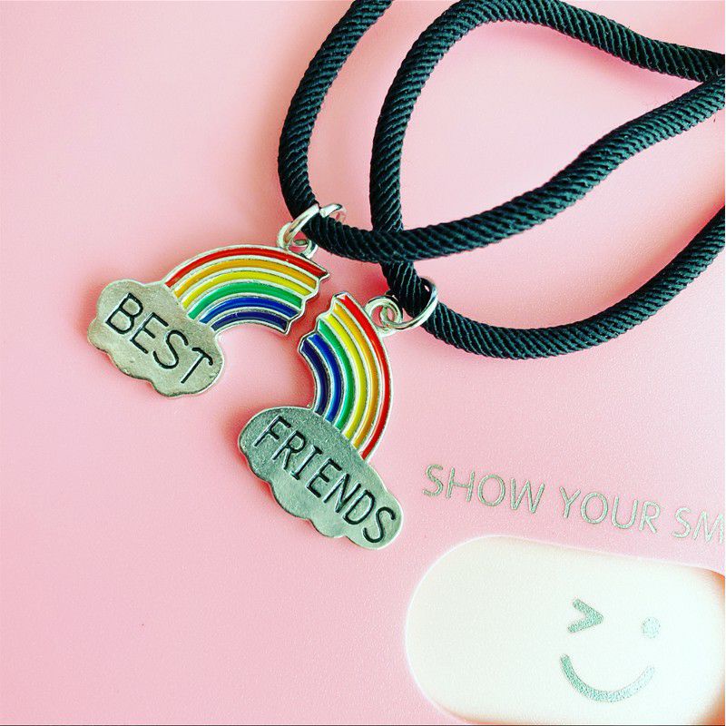 [2 Pcs] Gelang Couple Magnet Pelangi Best Friend / Gelang Couple Pasangan