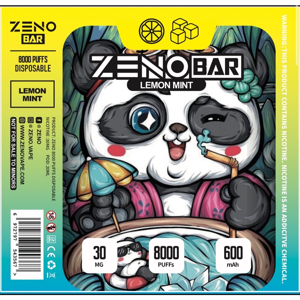 ZENO BAR Disposable Pods 8000 Puffs / Vape Sekali Pakai 20 ml - All Flavors