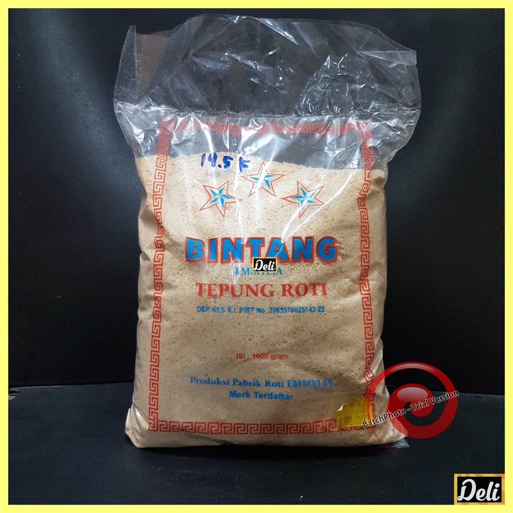 Tiga Bintang Tepung Roti Panir Putih Halus 1kg