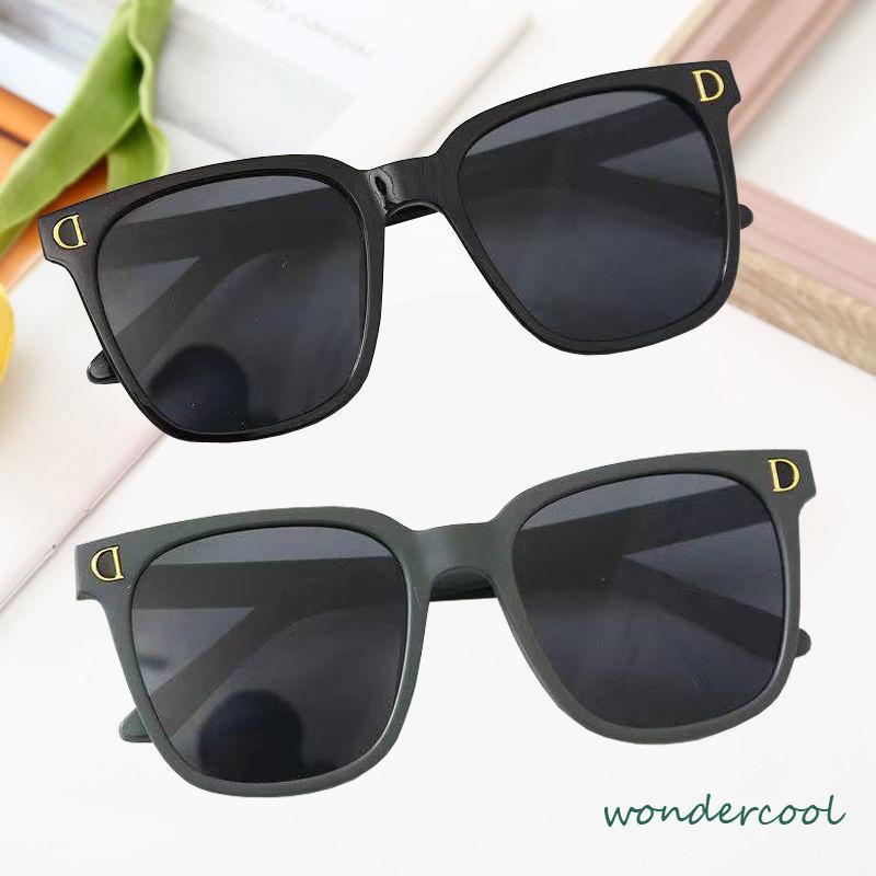 kacamata hitam anak Fashion Perempuan Universal Anti-UV Street Shooting Sunshade Sunglasses-Won