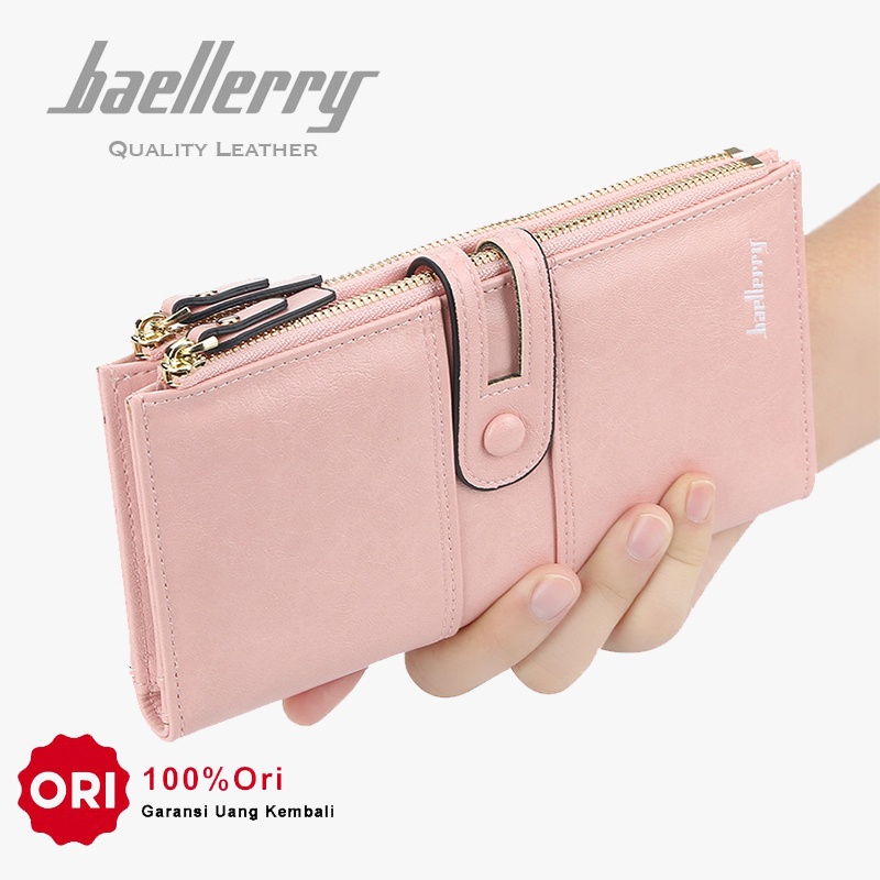 BAELLERRY N1825 Dompet Wanita Panjang Bahan Kulit PU Leather Premium WATCHKITE WKOS