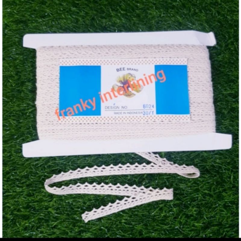 RENDA KAIT 6024 LEBAR 1CM HARGA PER PACK ISI 30 YARD