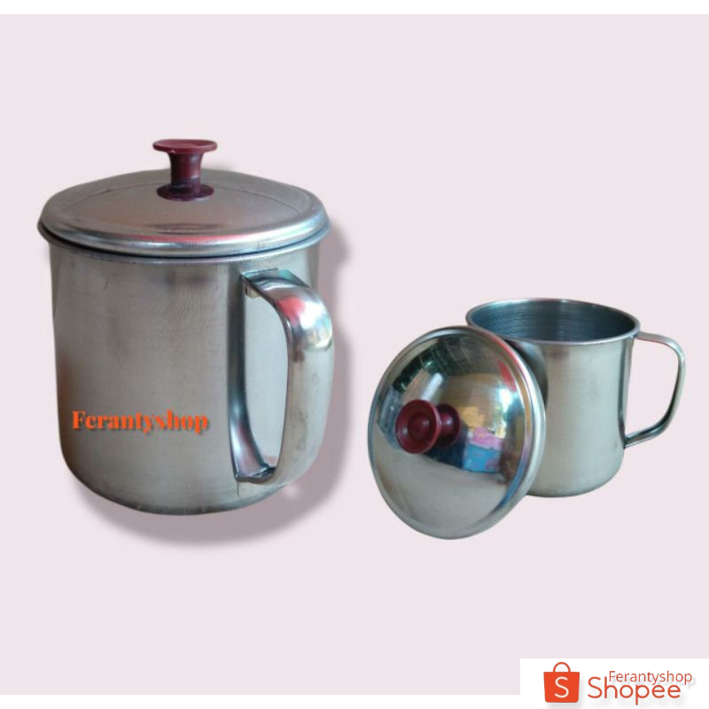 Diskon Mug stainles ukuran 10 cm/cangkir stainles