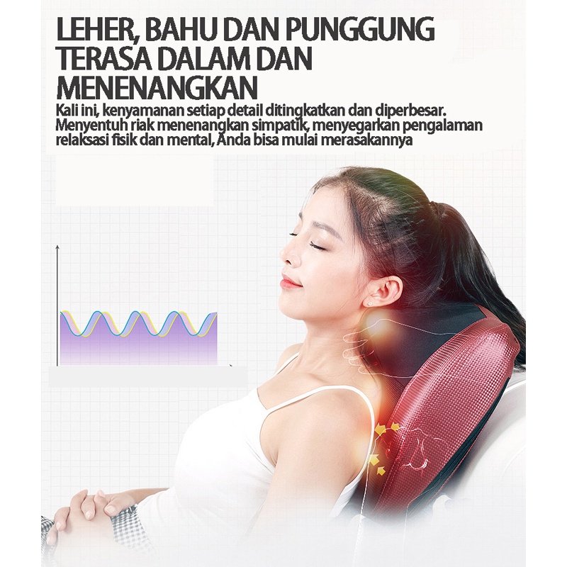 Benbo Pijat Bahu Dan Tulang Belakang Leher Multifungsi / Bantal Pijat / Alat Pijat Punggung / Bantal Pijat Elektrik