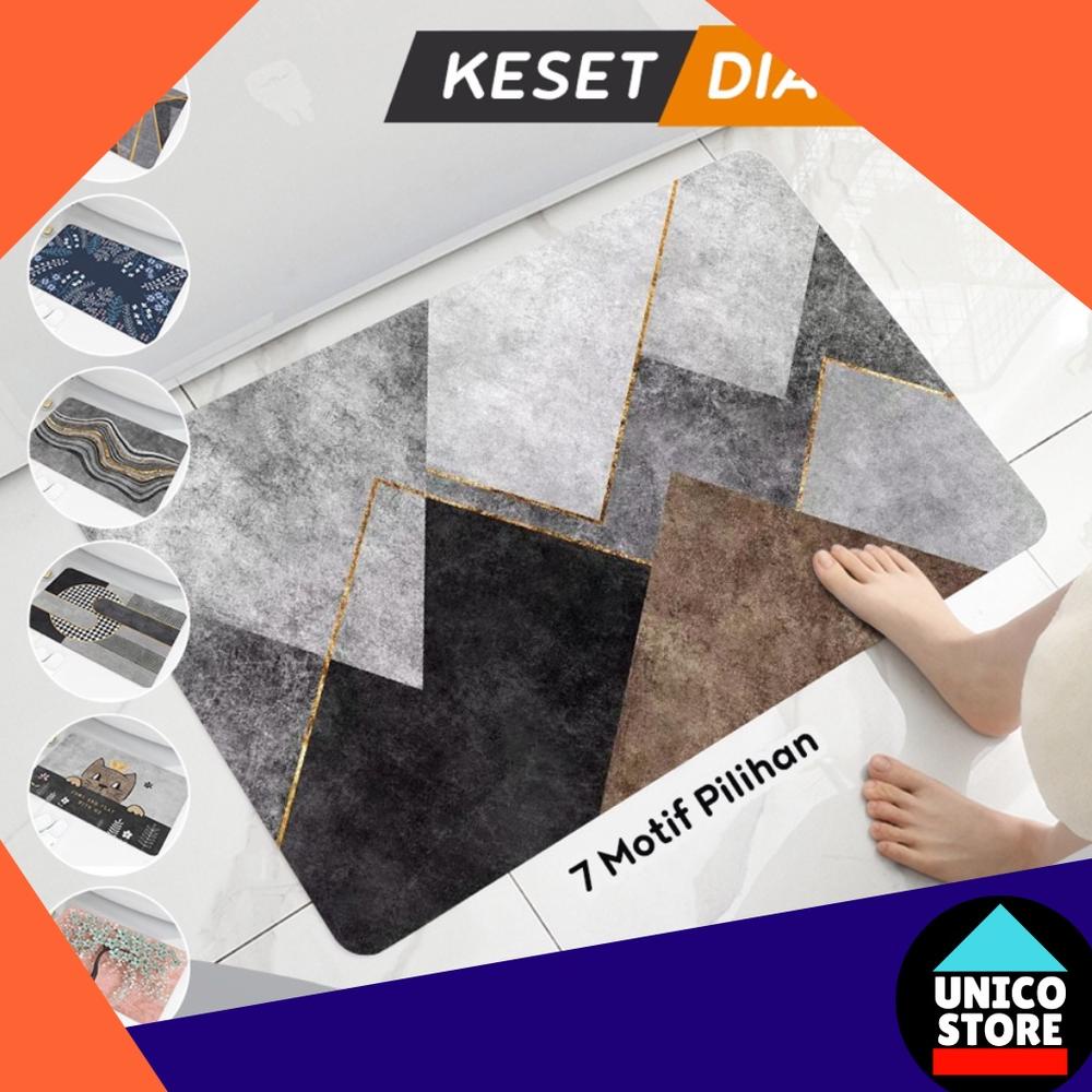 KESET KAKI NYERAP AIR VIRAL TIKTOK DIATOMITE ANTI SLIP KESET BATU KAMAR MANDI TIPIS BERKUALITAS MENY