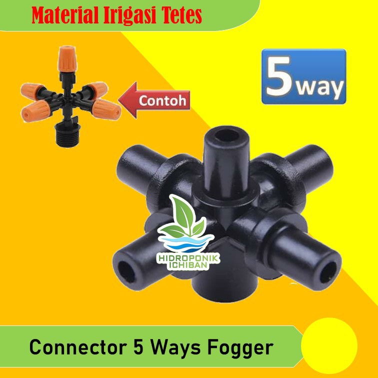 Connector 5 Ways Fogger untuk Fogger Head Mist Nozzle