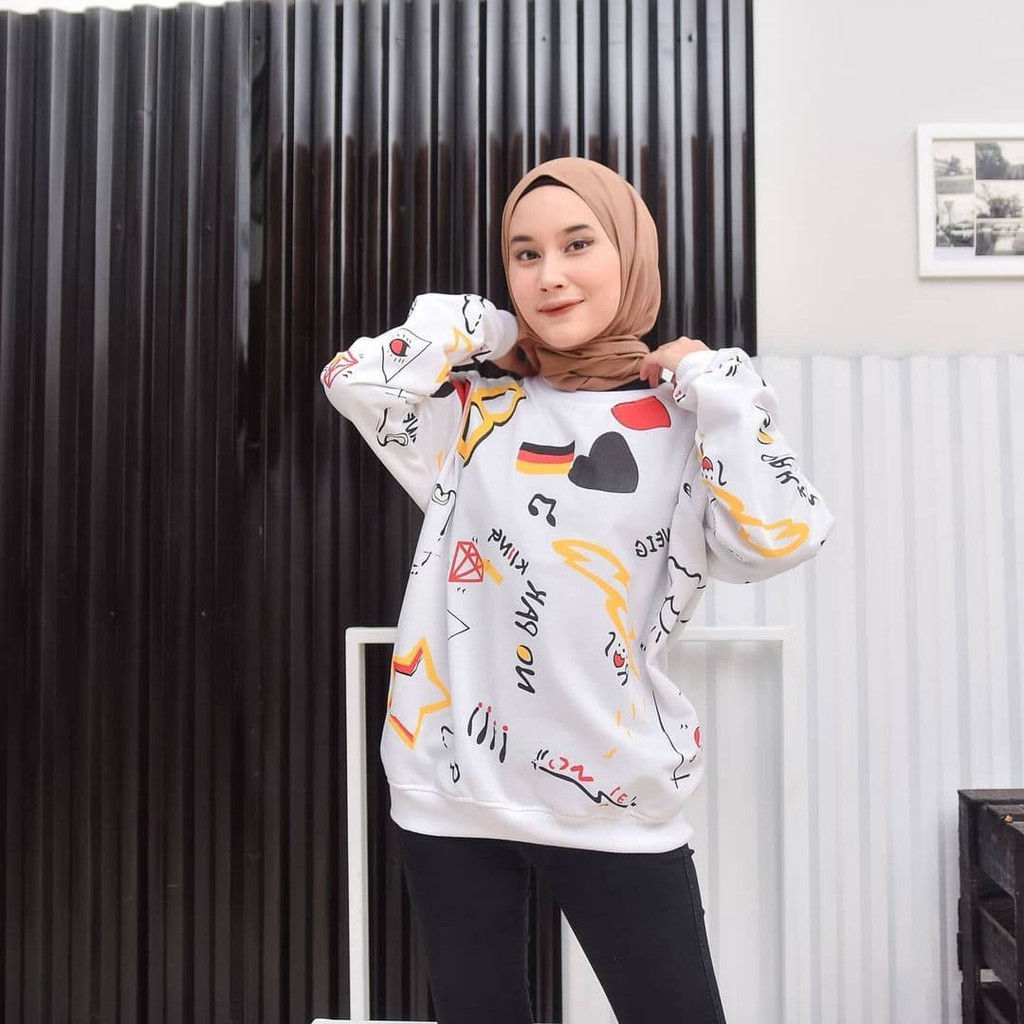 Nara Grosir - 8 Fullprint Sweater l Sweater Terbaru Pria dan Wanita