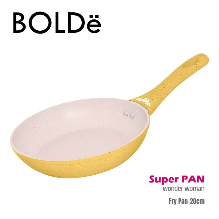 Bolde Frypan 20cm Wonder Woman Series Super Pan Wajan Penggorengan Fry Pan Granite Induksi Kuning Yellow