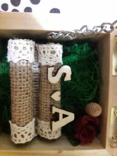 Kotak Cincin Kayu Segi 4 Gold | Ring Box Wedding Engagement