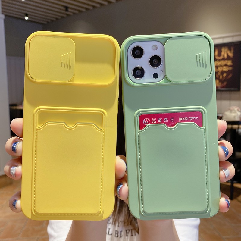 Case Pelindung Lensa Bahan Silikon Warna Polos Untuk Iphone 13 12 Pro max 11 Pro xs max