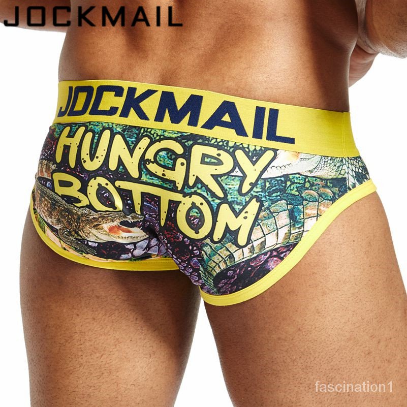 JOCKMAIL Sexy Men Underwear Men Briefs Nylon Underpants Jockstrap Gay Mens Briefs Cuecas Masculinas