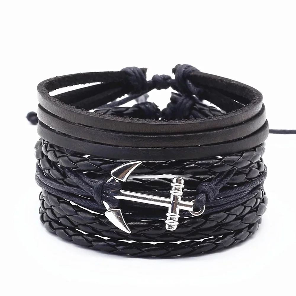 Gelang Kulit Import Pria Wanita Set 6