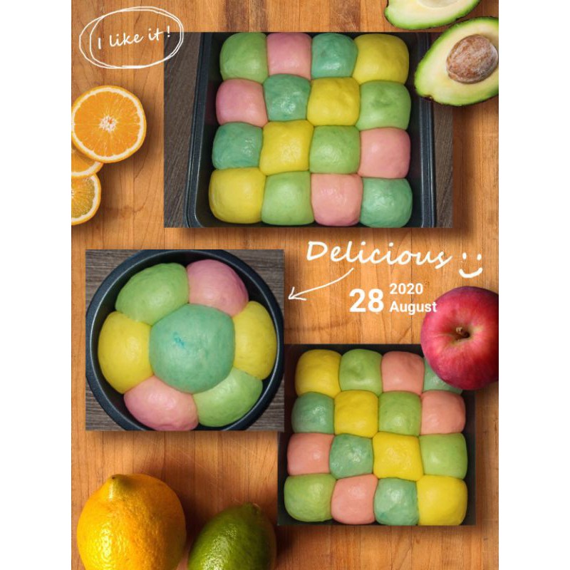 

Rainbow Japanese Milk Bread