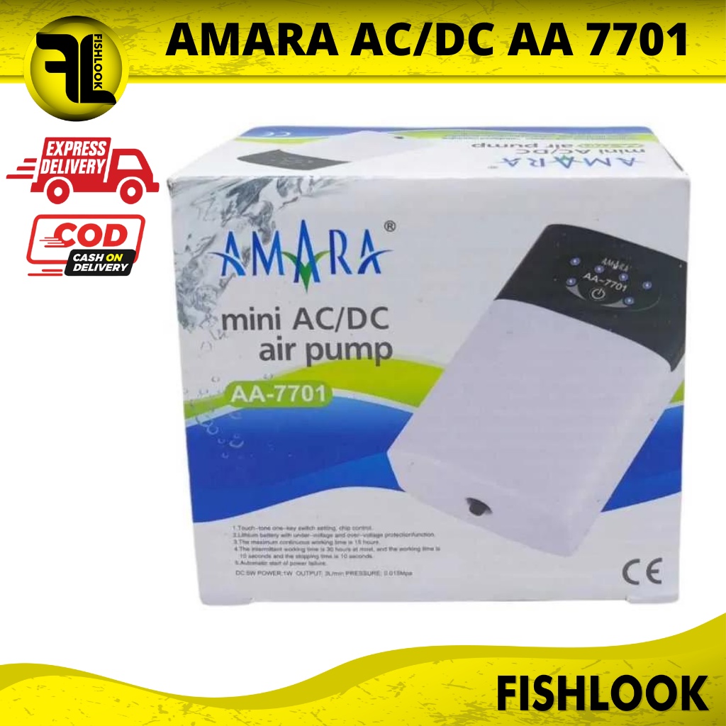 Amara pompa udara ACDC AC DC aerator aquarium AA-7701 amara aa 7701