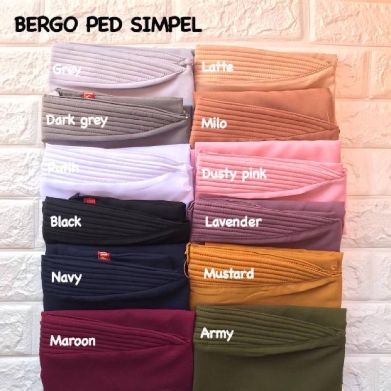 HIJAB JILBAB BERGO PED SIMPLE JERSEY STELLA