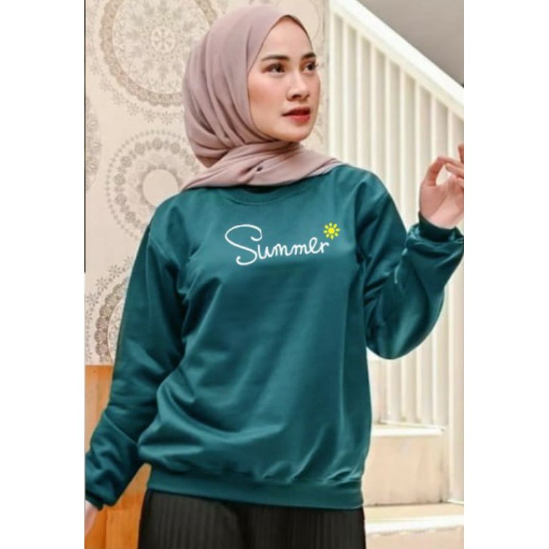 Kaos Lengan Panjang SUMMER / Kaos Sweatshirt / Atasan Wanita / Atasan Wanita Lengan Panjang / Atasa