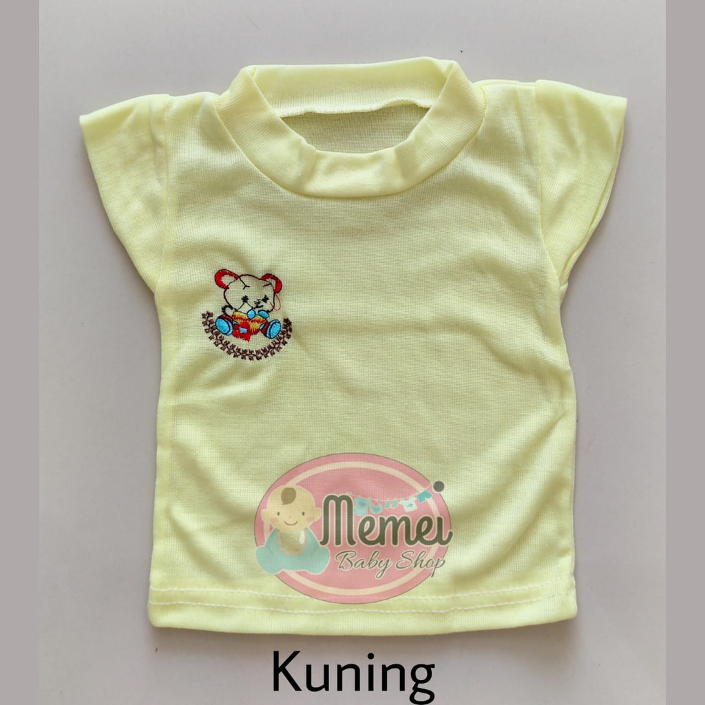 Kaos bayi pendek BORDIR ukuran S / M / L / XL perlengkapan bayi lahir