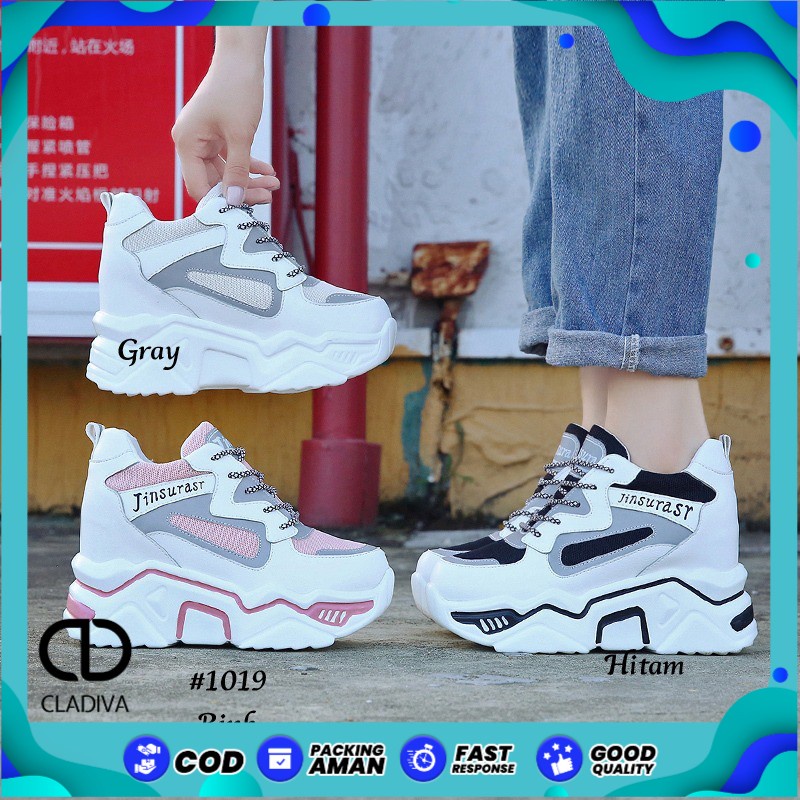 Sepatu Wanita Sneakers Tali Gaya Korea Jinsurast Spatu Snekers Korean Style Shoes Shoe Seoatu Perempuan FSH146 Cladiva-1