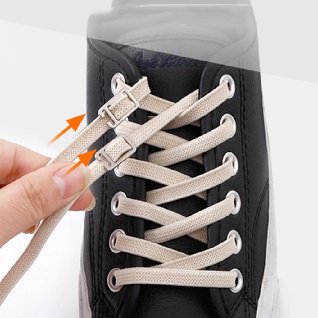 Metal Buckle Elastic Shoelace Lock - Pengunci Tali Sepatu Bahan Metal