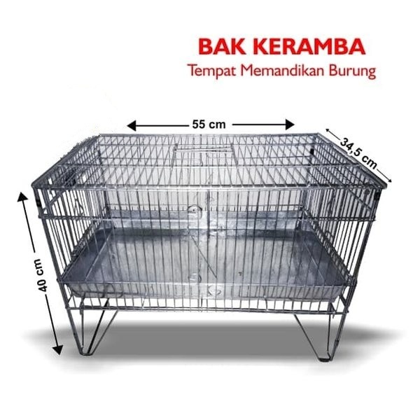 Bak Keramba Tempat Mandi Burung Sangkar Kandang Burung Lovebird Kenari