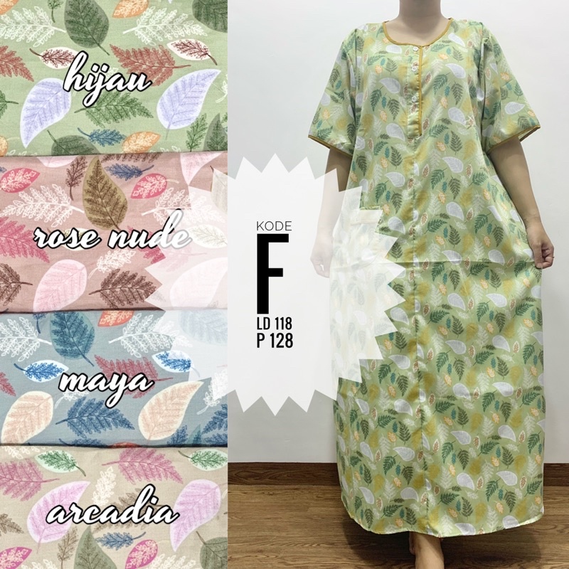 Longdress daster pendek katun jepang lokal pretty girl busui bumil-2