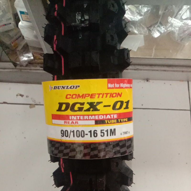 BAN TRAIL DUNLOP 90/100-16 DGX-01 COMPETITION Ban Luar Motor Cross Trail Tril 90 100 Ring 16 DGX 01 