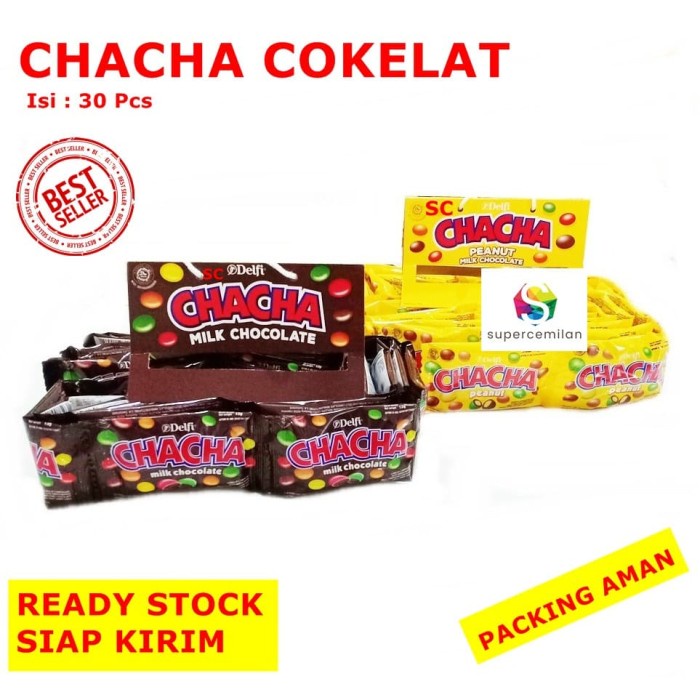 

COKELAT- CHACHA DELFI COKELAT (ISI 30 PCS) | CHA CHA COKELAT - MILK CHOCOLATE -COKELAT.