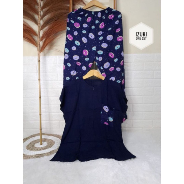 Izuki one Set//Setelan Celana wanita Tangan Pendek Lucu//KEKINIAN/Model Terbaru