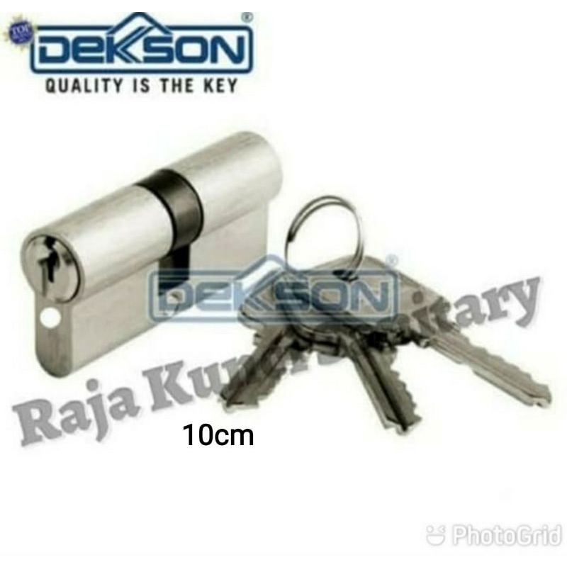 Cylinder Dekson CYL DC DL 100mm SN/Satin Nikel/Silinder Kunci 100 mm/10 Cm