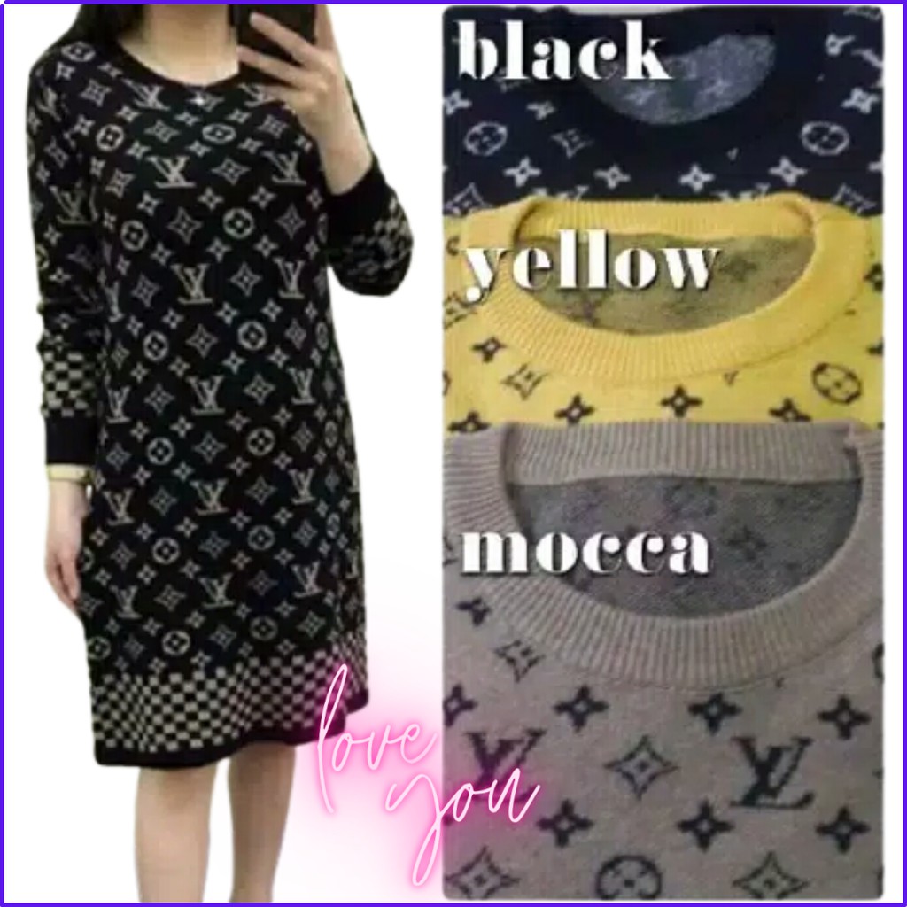 Tunik rajut wanita / Baju panjang rajut wanita