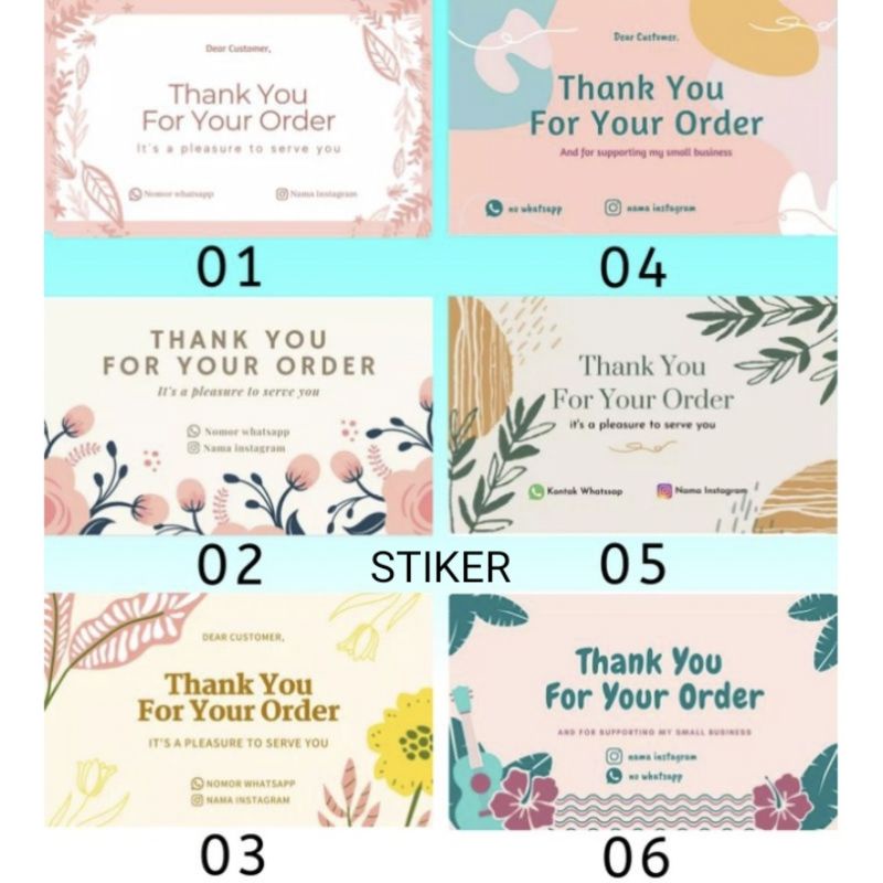 

Y28 Stiker Kartu ucapan terima kasih online shop / Sticker thank you card olshop / stiker olshop / custom