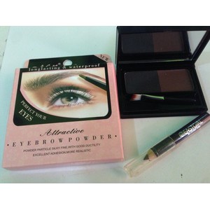 EYEBROW MN / Me Now/ Menow Eyebrow Powder Cake + Eyeliner Pencil