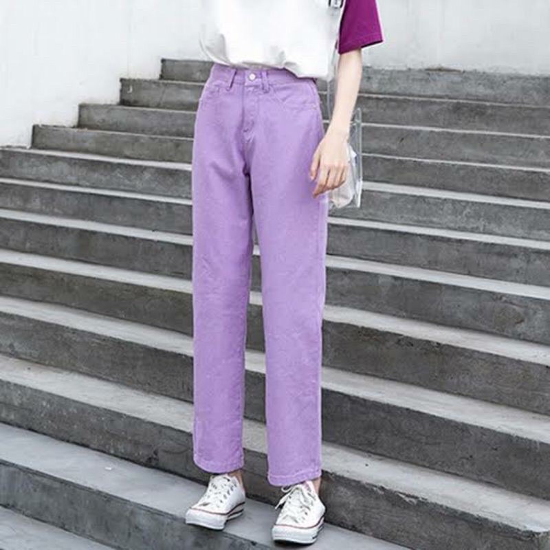 LILAC BAGGY PANTS / CELANA JEANS WASH