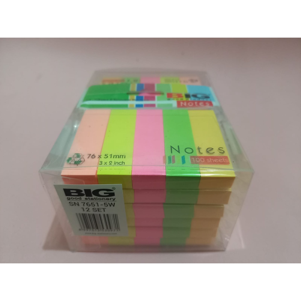 Pembatas Buku / Sticky Note Memo Kertas Lima Warna - Isi 5 Warna