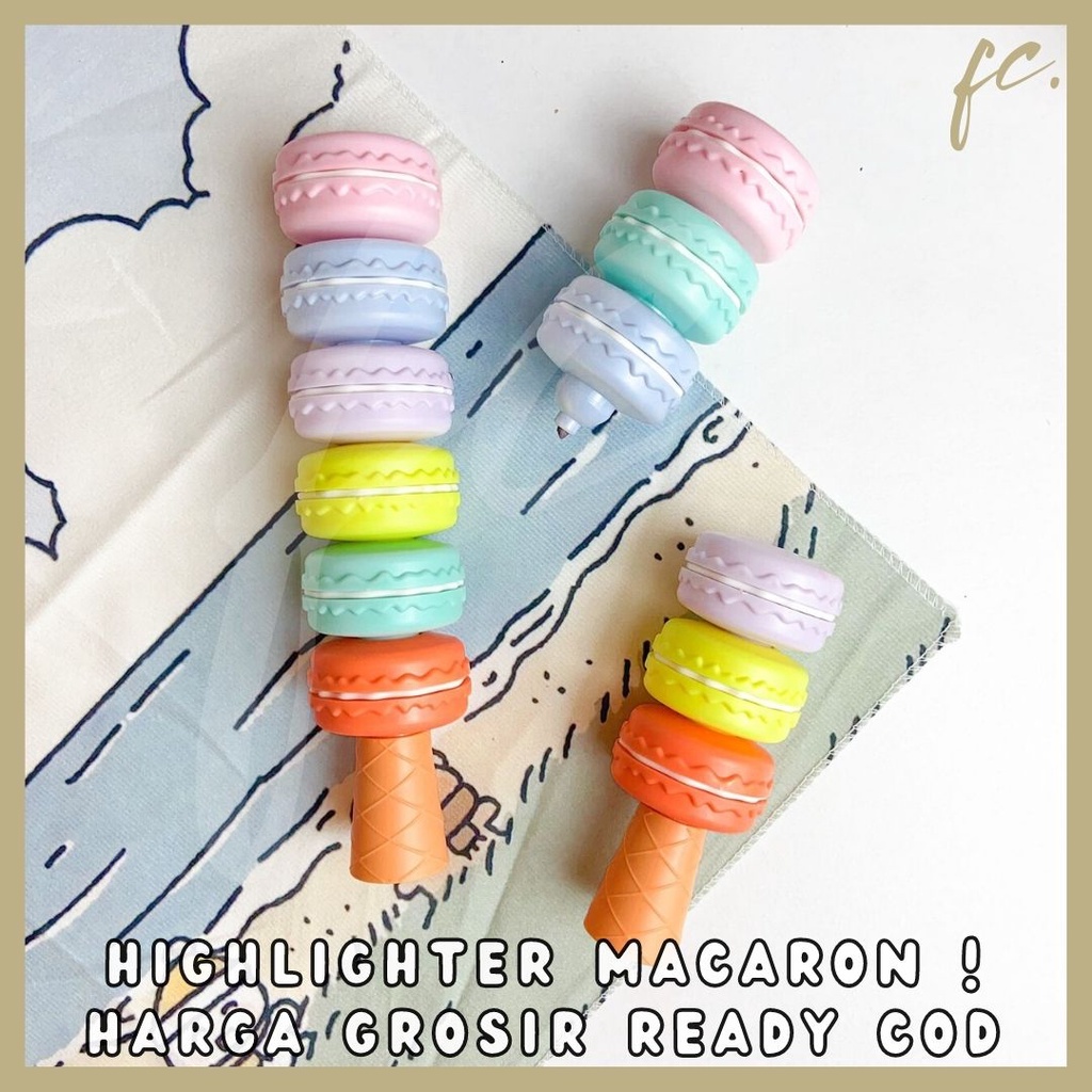 

1 Set (6 Pcs) Stack Highlighter / Pastel Colour Setabilo Marker Stationery Import Japan Macaron Cookie Cake Dessert Fashion Cute Grosir Ready COD