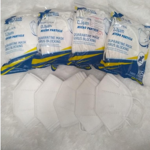 Masker N95 (KN95) 5 PLY face Mask N95 Putih Harga 1Pack (10pcs)