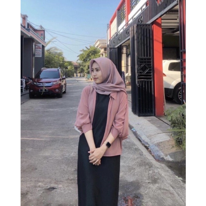 CARDIGAN KHADITA - BASIC OUTER WANITA - CARDIGAN MURAH BERKUALITAS -  OUTER KOREA - CARDI FASHION MUSLIM WANITA - CARDI CERUTY BABYDOLL - ATASAN RINGAN REMAJA KEKINIAN - ATASAN BATWING JUMBO XL-Rosewood