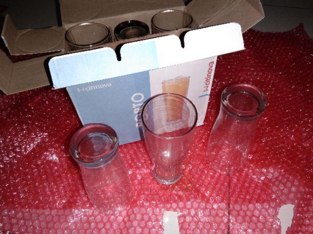 Citinova Porto - 1 Set Isi 6 / 1 Inn Gelas Susu / Gelas Pub / Beer / Gelas Jus / Gelas Porto / Gelas