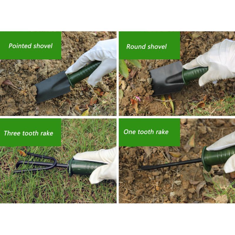 4pcs Alat Berkebun Set Peralatan Berkebun Sekop Berkebun Sekop Taman Garpu Taman Garden Tools