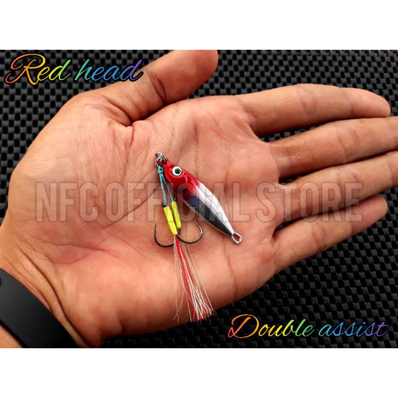 Micro jig / Metal jig 10 gr TETRA dengan Single dan Double ASSIST HOOK, Best KILLER