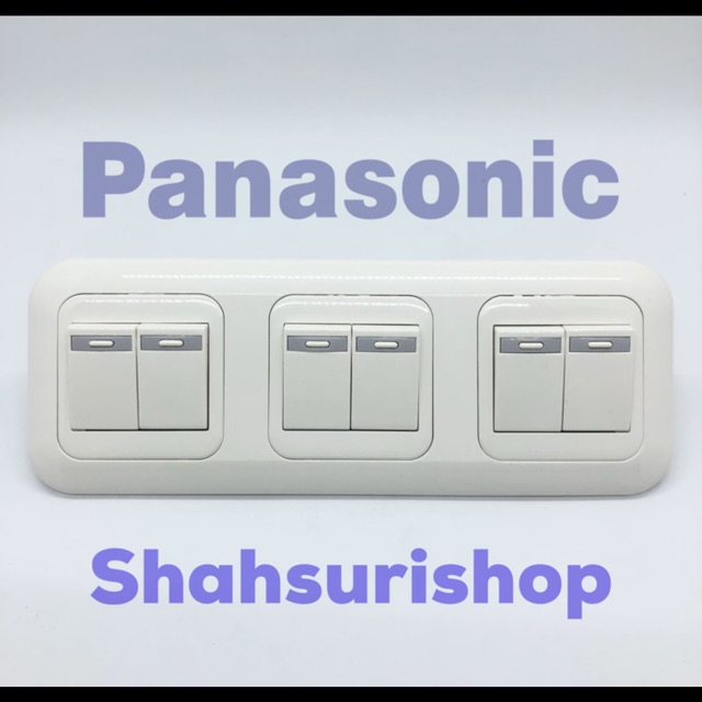 SAKLAR PANASONIC ISI 6 MATA 3 GANG WIDE SERIES