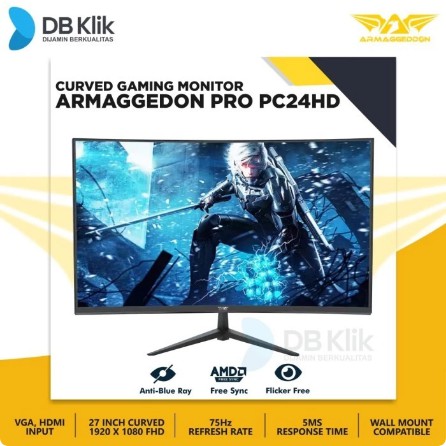 "LED Monitor Gaming Armaggeddon Pixxel+ PRO PC24HD 24 Inch 75Hz HDMI"