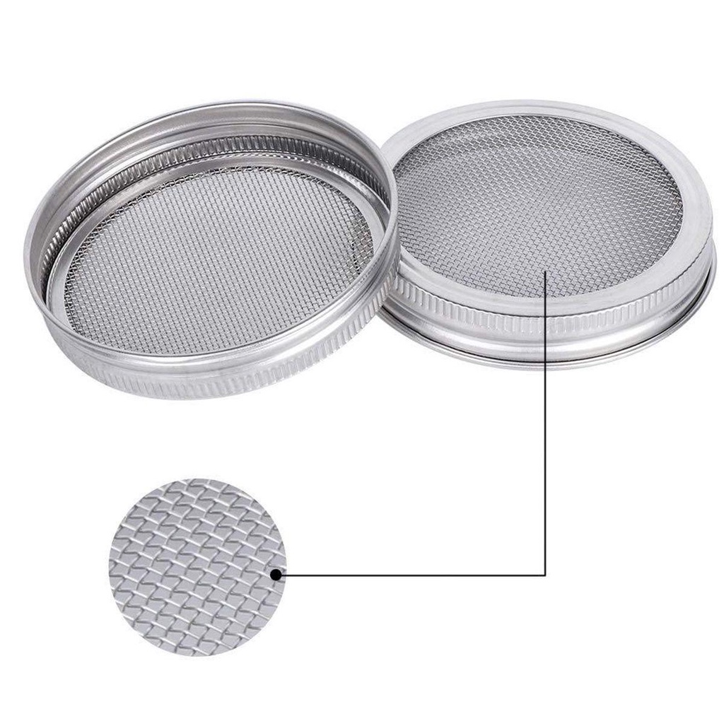 NICKOLAS1 Sprouting Jar Kit Sehat Dengan Stand Penutup Perkecambahan Organik Stainless Steel