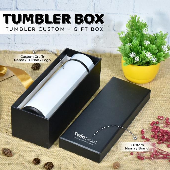 ✅Update TUMBLER CUSTOM GIFT BOX BOTOL MINUM GRAFIR NAMA TULISAN - TUMBLER BOX - SAKURA, BOX