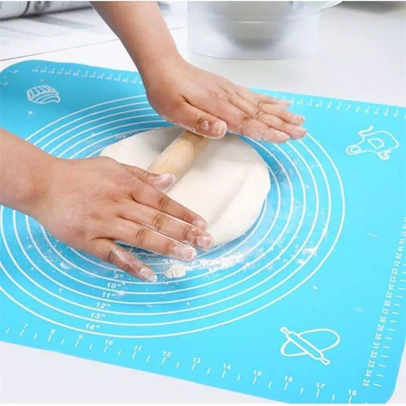 50 X 40 cm Silicone Mat / Silmat Alas Adonan Silikon / Tatakan Baking Roti Pizza Fondant Silicone