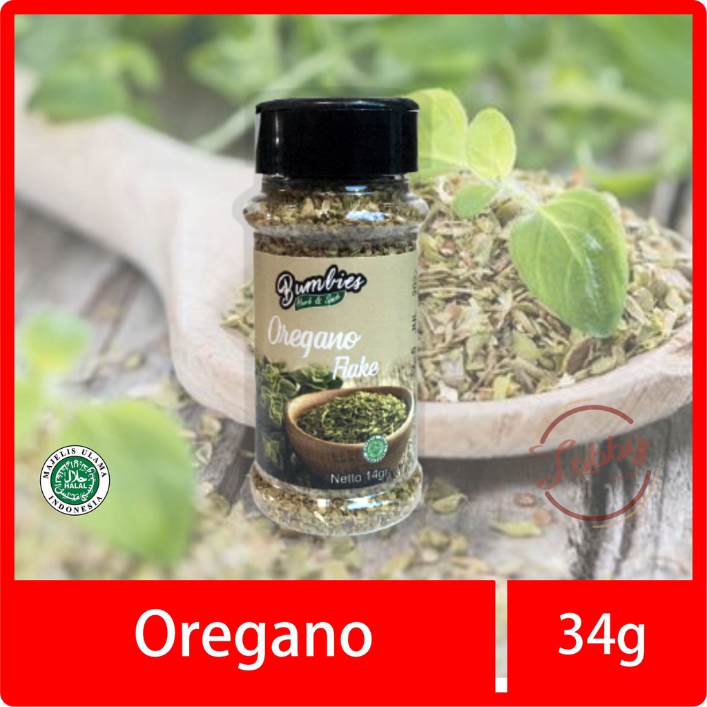 

Daun Oregano 34gram Bumbies Product | Dried Oregano | Oregano Leaves | Topping Pizza Mie Spagheti