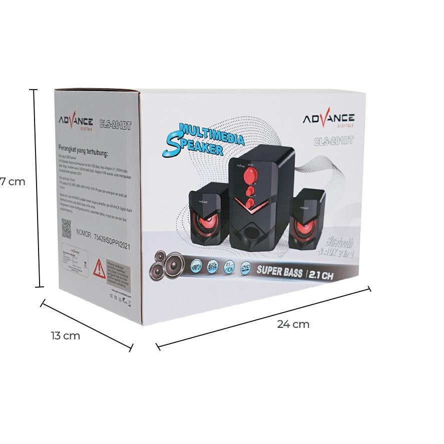 Speaker Bluetooth Aktif Advance CLS-201BT Portable Subwoofer Bass - Speaker Murah | FMS